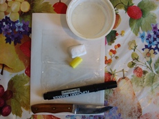 Материалы и инструменты для изготовления лимона из полимерной глины