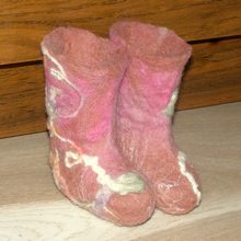 Валяные носочки в технике мокрого валяния